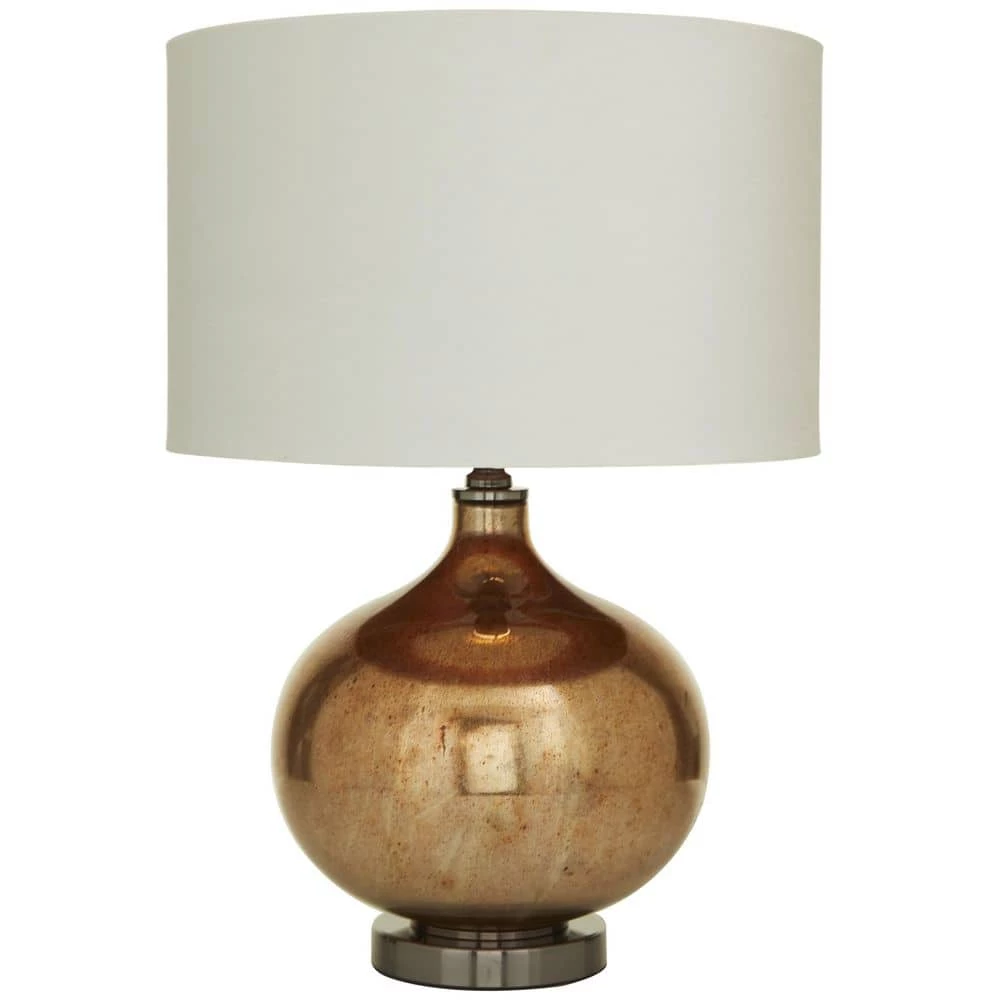 23 in. Copper Glass Modern Accent Lamp by Litton Lane 3 23 in. Copper Glass Modern Accent Lamp by Litton Lane