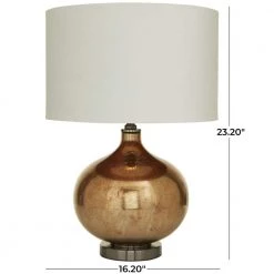23 in. Copper Glass Modern Accent Lamp by Litton Lane 12 23 in. Copper Glass Modern Accent Lamp by Litton Lane -Litton Lane Sales copper litton lane table lamps 042895 c3 1000