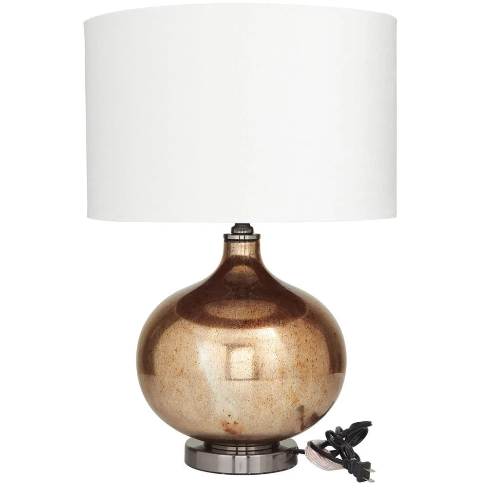 23 in. Copper Glass Modern Accent Lamp by Litton Lane 4 23 in. Copper Glass Modern Accent Lamp by Litton Lane - Image 2