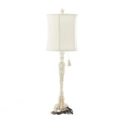 31 in. White Coastal Polystone Buffet Lamps by Litton Lane 15 31 in. White Coastal Polystone Buffet Lamps by Litton Lane -Litton Lane Sales cream litton lane table lamps 040534 66 1000