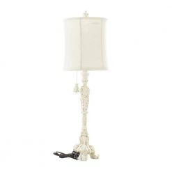 31 in. White Coastal Polystone Buffet Lamps by Litton Lane 17 31 in. White Coastal Polystone Buffet Lamps by Litton Lane -Litton Lane Sales cream litton lane table lamps 040534 c3 1000