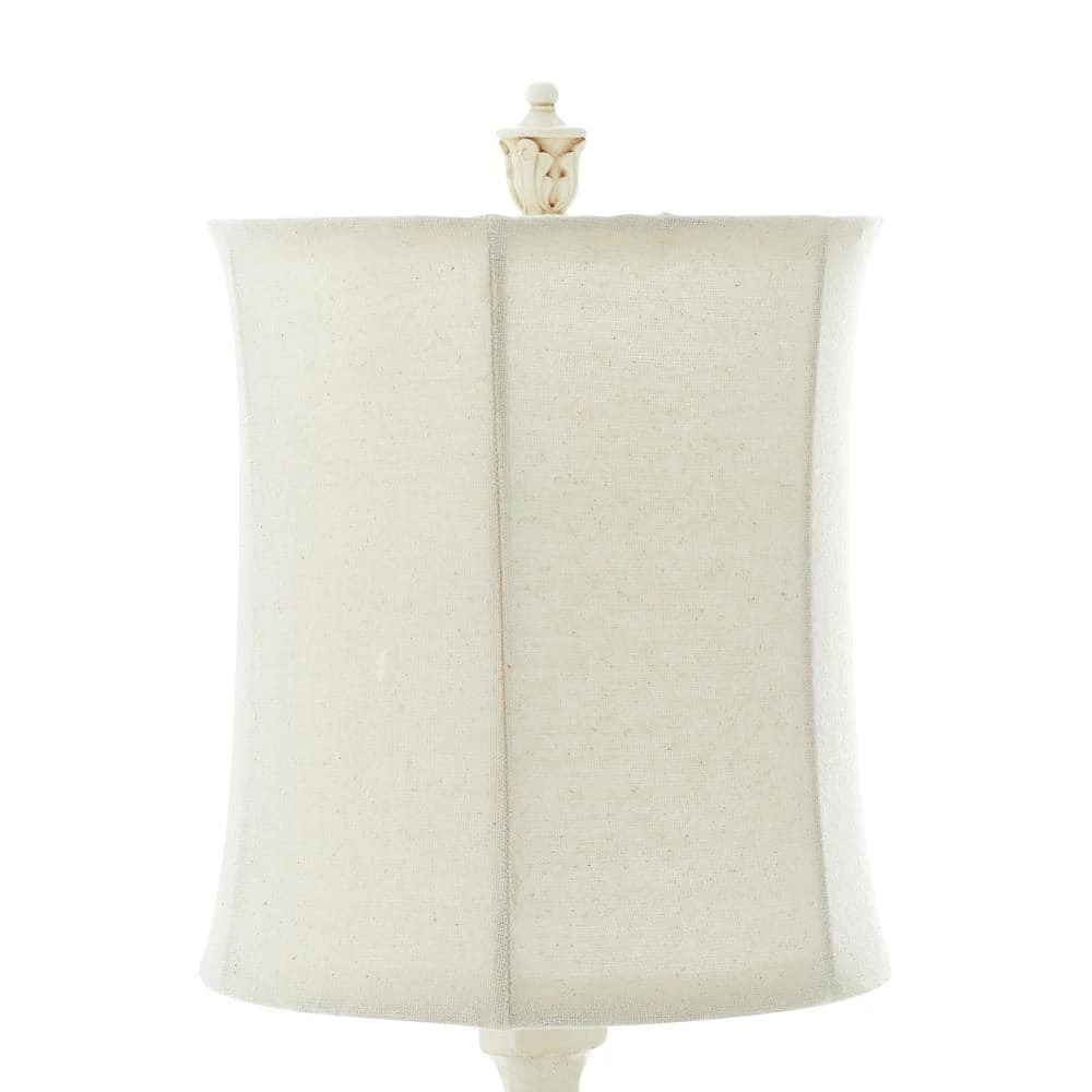 31 in. White Coastal Polystone Buffet Lamps by Litton Lane 4 31 in. White Coastal Polystone Buffet Lamps by Litton Lane - Image 2