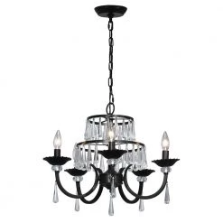 5-Light Daisey Dark Bronze Chandelier by Springdale Lighting
