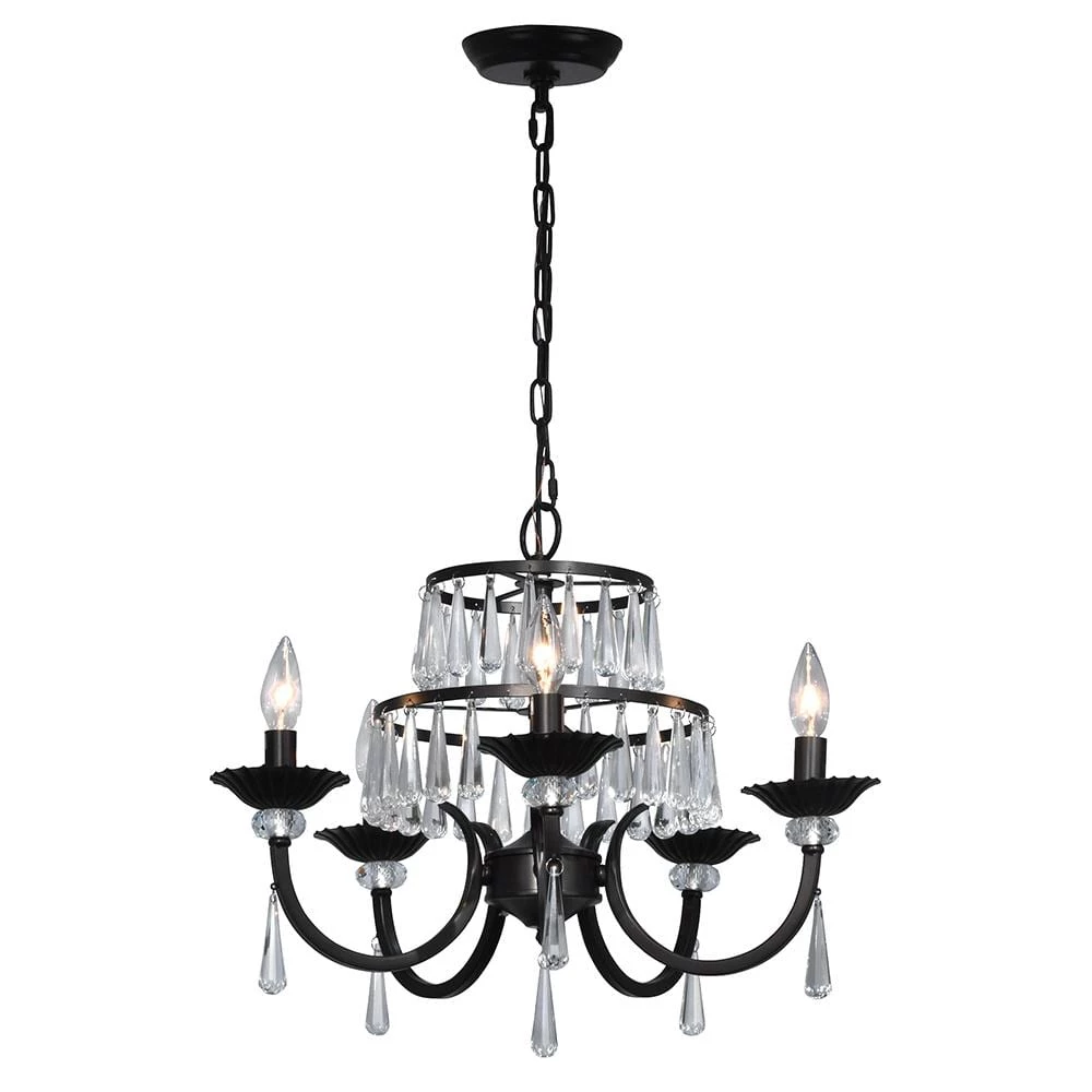 5-Light Daisey Dark Bronze Chandelier by Springdale Lighting 3 5-Light Daisey Dark Bronze Chandelier by Springdale Lighting