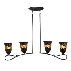 Copper Shell 4-Light Dark Bronze Pendant by Springdale Lighting