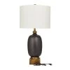 32 in. Dark Brown Glass Modern Table Lamp (Set of 2) by Litton Lane 1 32 in. Dark Brown Glass Modern Table Lamp (Set of 2) by Litton Lane -Litton Lane Sales dark brown litton lane table lamps 042551 66 1000