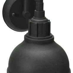 Landon - 1-Light Distressed Zinc Outdoor Barn Light with Shade by Robert Stevenson Lighting -Litton Lane Sales distressed zinc robert stevenson lighting outdoor sconces ec1228 44 1000