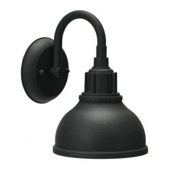 Landon - 1-Light Distressed Zinc Outdoor Barn Light with Shade by Robert Stevenson Lighting