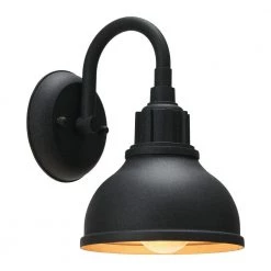 Landon - 1-Light Distressed Zinc Outdoor Barn Light with Shade by Robert Stevenson Lighting -Litton Lane Sales distressed zinc robert stevenson lighting outdoor sconces ec1228 c3 1000