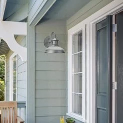 Carson - 1-Light Metal Outdoor Light with Shade, Galvanized Zinc by Robert Stevenson Lighting 15 Carson - 1-Light Metal Outdoor Light with Shade, Galvanized Zinc by Robert Stevenson Lighting -Litton Lane Sales galvanized zinc robert stevenson lighting outdoor sconces ec1230 31 1000