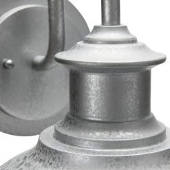 Carson - 1-Light Metal Outdoor Light with Shade, Galvanized Zinc by Robert Stevenson Lighting 13 Carson - 1-Light Metal Outdoor Light with Shade, Galvanized Zinc by Robert Stevenson Lighting -Litton Lane Sales galvanized zinc robert stevenson lighting outdoor sconces ec1230 44 1000