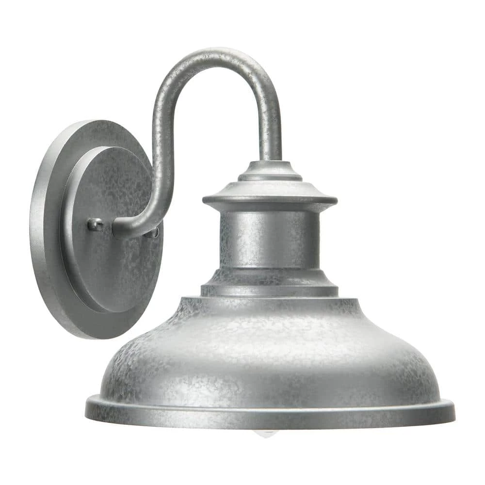 Carson - 1-Light Metal Outdoor Light with Shade, Galvanized Zinc by Robert Stevenson Lighting 3 Carson - 1-Light Metal Outdoor Light with Shade, Galvanized Zinc by Robert Stevenson Lighting