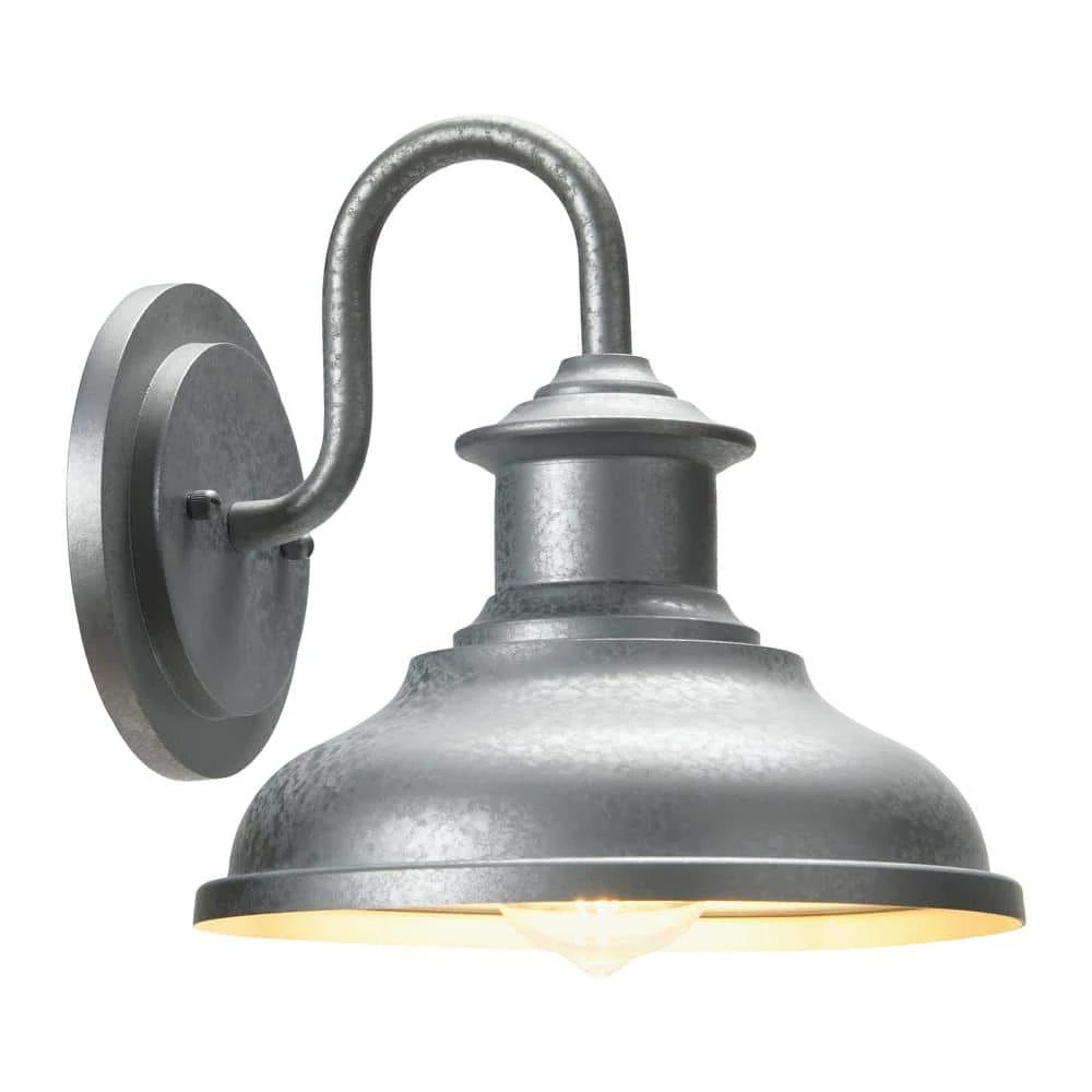 Carson - 1-Light Metal Outdoor Light with Shade, Galvanized Zinc by Robert Stevenson Lighting 4 Carson - 1-Light Metal Outdoor Light with Shade, Galvanized Zinc by Robert Stevenson Lighting - Image 2