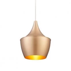 Berkley 1-Light Gold Pendant by Bromi Design -Litton Lane Sales gold bromi design chandeliers b6001g c3 1000
