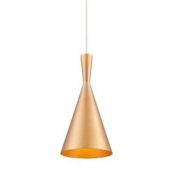 Berkley 1-Light Gold Pendant by Bromi Design -Litton Lane Sales gold bromi design chandeliers b6003g 4f 1000