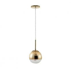 Crosby 1-Light 5.91 in. Dia Flush Mount Ceiling Fixture by Bromi Design -Litton Lane Sales gold bromi design chandeliers b6709 c3 1000