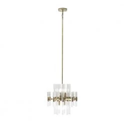 8-Light Gold Metal Glam Chandelier by Litton Lane