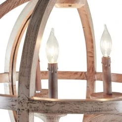 3-Light Gold Wood Chandelier by Litton Lane -Litton Lane Sales gold litton lane chandeliers 42618 1f 1000