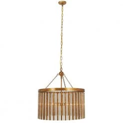 6 Light Brass Metal Chandelier by Litton Lane