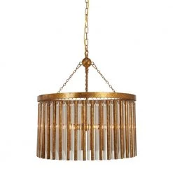 6 Light Brass Metal Chandelier by Litton Lane 18 6 Light Brass Metal Chandelier by Litton Lane -Litton Lane Sales gold litton lane chandeliers 70040 c3 1000