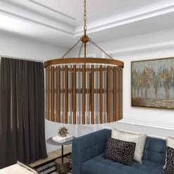 6 Light Brass Metal Chandelier by Litton Lane 24 6 Light Brass Metal Chandelier by Litton Lane -Litton Lane Sales gold litton lane chandeliers 70040 d4 1000
