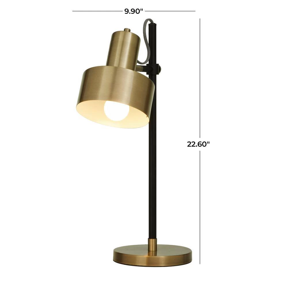 23 in. Gold Metal Contemporary Table Lamp by Litton Lane 7 23 in. Gold Metal Contemporary Table Lamp by Litton Lane - Image 5