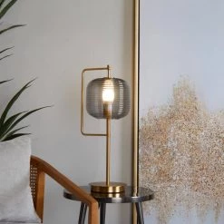 22 in. Gold Rectangle Metal Contemporary Table Lamp by Litton Lane 15 22 in. Gold Rectangle Metal Contemporary Table Lamp by Litton Lane -Litton Lane Sales gold litton lane desk lamps 042719 31 1000