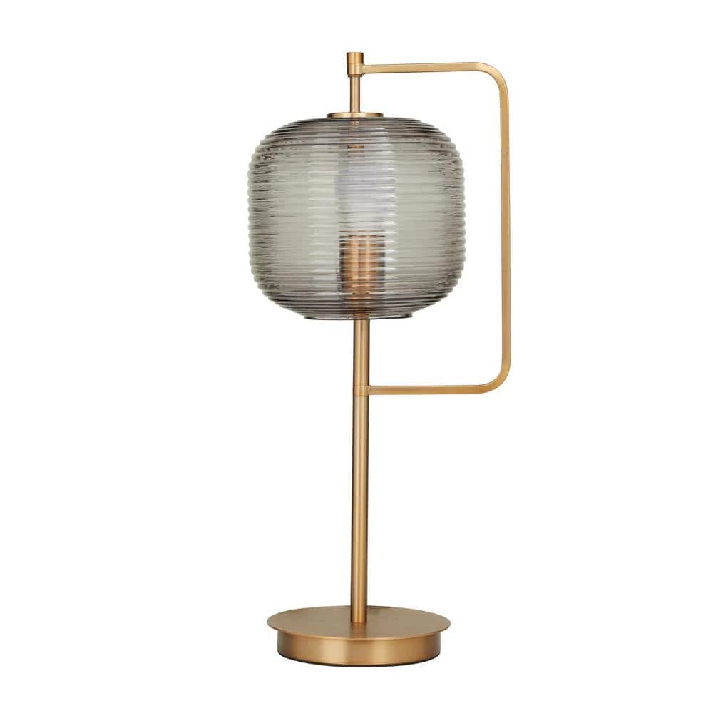 22 in. Gold Rectangle Metal Contemporary Table Lamp by Litton Lane 3 22 in. Gold Rectangle Metal Contemporary Table Lamp by Litton Lane