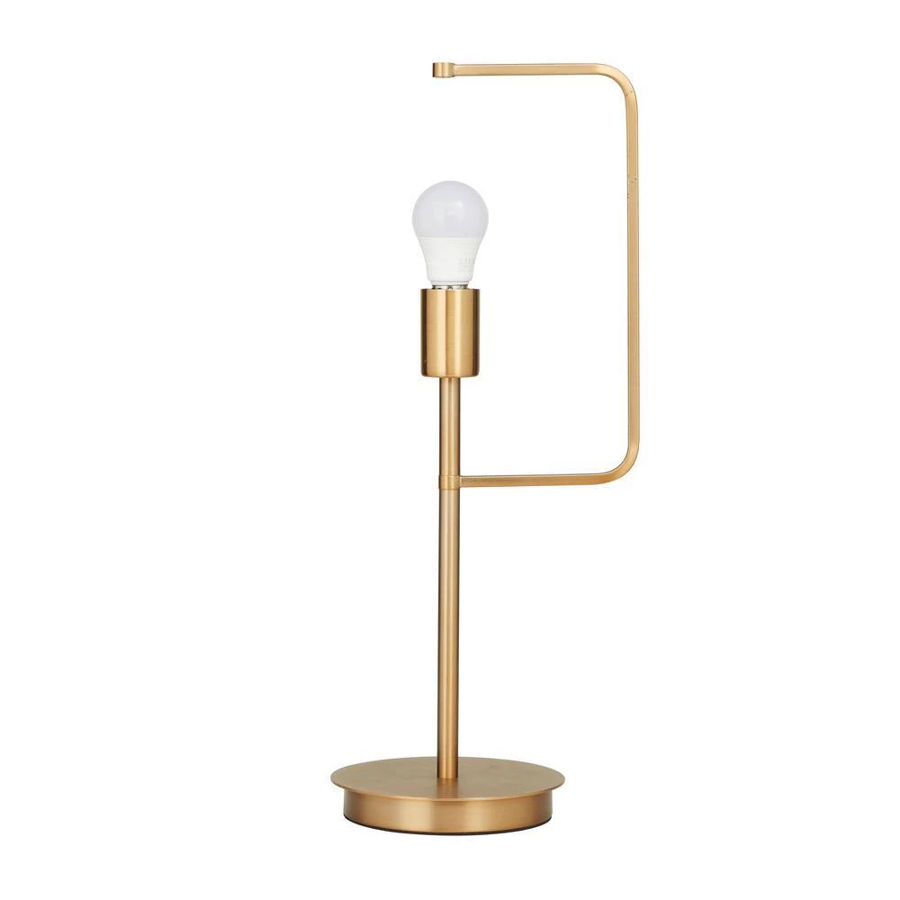 22 in. Gold Rectangle Metal Contemporary Table Lamp by Litton Lane 6 22 in. Gold Rectangle Metal Contemporary Table Lamp by Litton Lane - Image 4