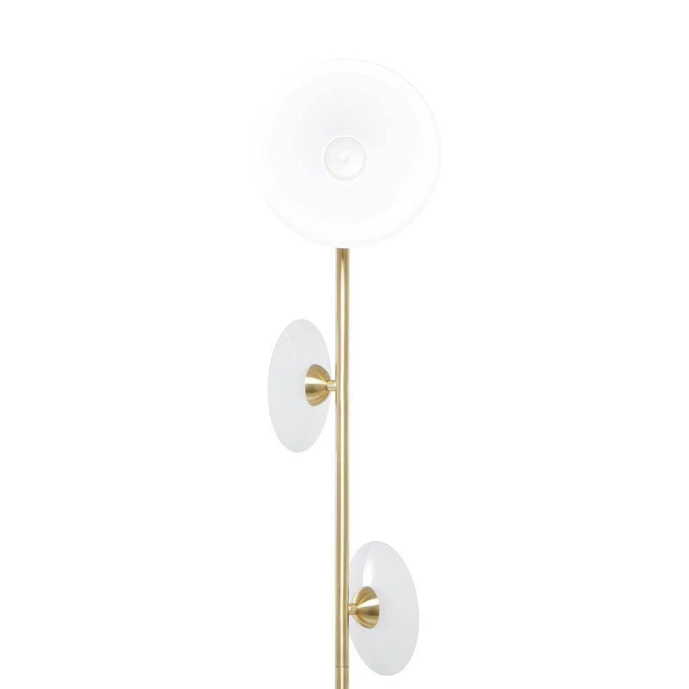 67 in. Gold Metal Modern Floor Lamp by Litton Lane 7 67 in. Gold Metal Modern Floor Lamp by Litton Lane - Image 5