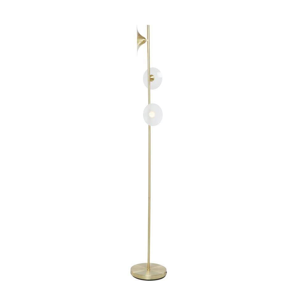 67 in. Gold Metal Modern Floor Lamp by Litton Lane 6 67 in. Gold Metal Modern Floor Lamp by Litton Lane - Image 4