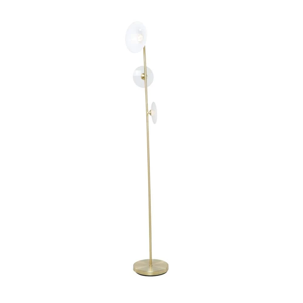 67 in. Gold Metal Modern Floor Lamp by Litton Lane 3 67 in. Gold Metal Modern Floor Lamp by Litton Lane