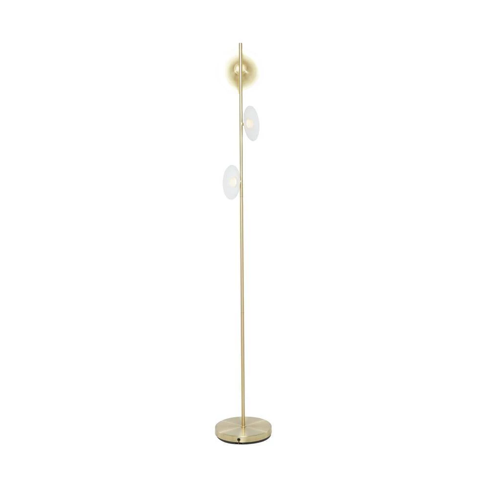 67 in. Gold Metal Modern Floor Lamp by Litton Lane 4 67 in. Gold Metal Modern Floor Lamp by Litton Lane - Image 2