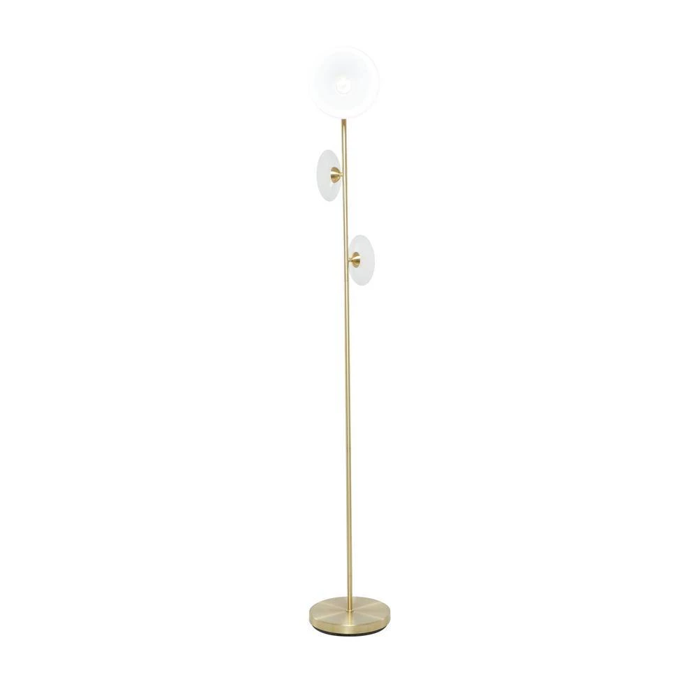 67 in. Gold Metal Modern Floor Lamp by Litton Lane 5 67 in. Gold Metal Modern Floor Lamp by Litton Lane - Image 3