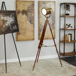 63 in. Gold Aluminum Vintage Floor Lamp by Litton Lane 19 63 in. Gold Aluminum Vintage Floor Lamp by Litton Lane -Litton Lane Sales gold litton lane floor lamps 042054 31 1000