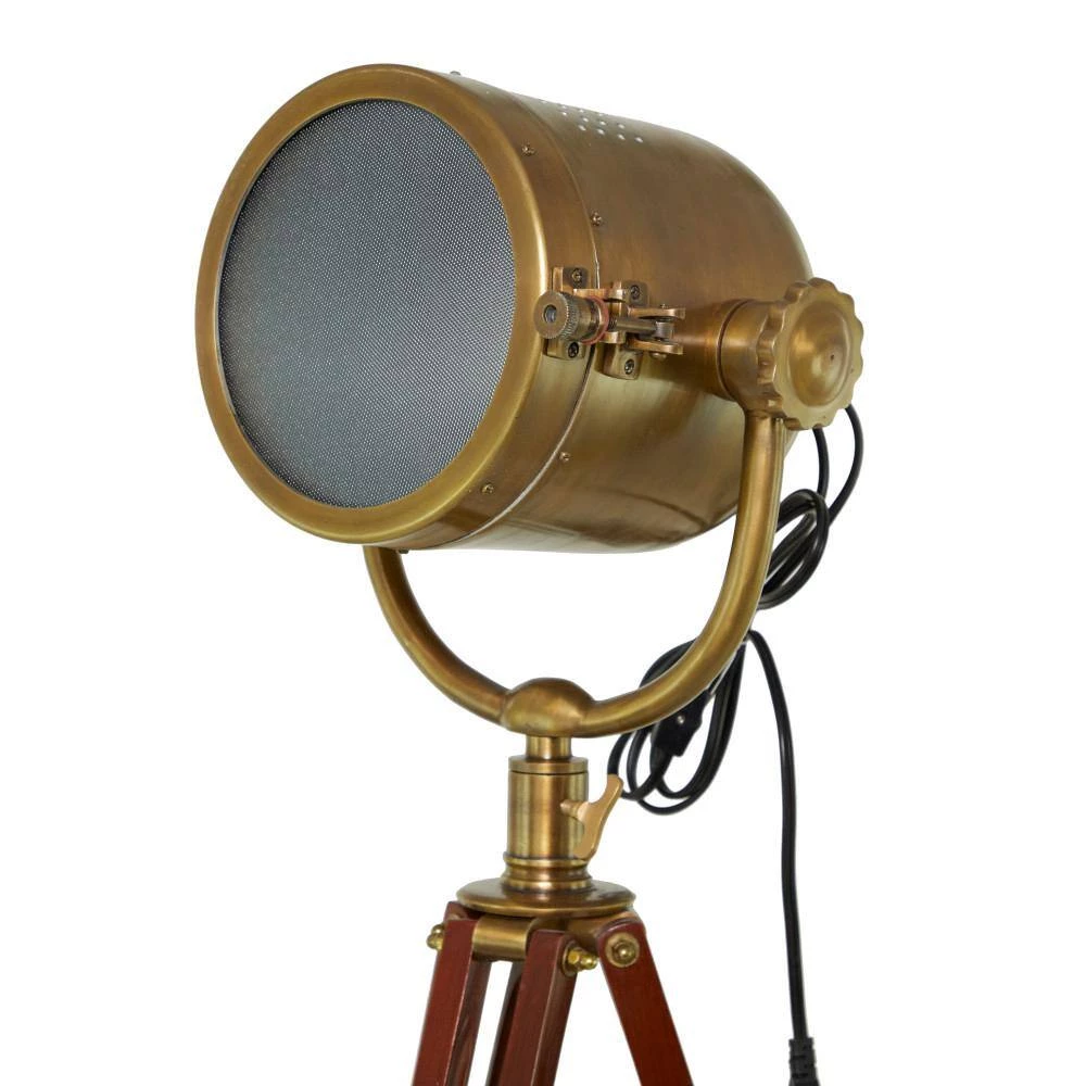 63 in. Gold Aluminum Vintage Floor Lamp by Litton Lane 9 63 in. Gold Aluminum Vintage Floor Lamp by Litton Lane - Image 7