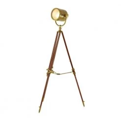 63 in. Gold Aluminum Vintage Floor Lamp by Litton Lane
