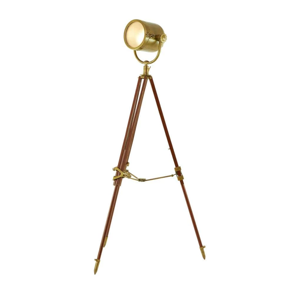 63 in. Gold Aluminum Vintage Floor Lamp by Litton Lane 3 63 in. Gold Aluminum Vintage Floor Lamp by Litton Lane