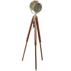 68 In. Gold Stainless Steel Vintage Floor Lamp by Litton Lane