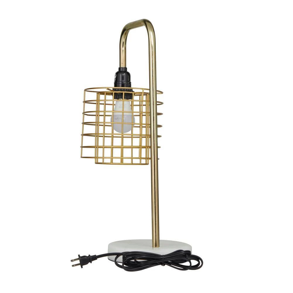 20 in. Gold Metal Industrial Table Lamp by Litton Lane 5 20 in. Gold Metal Industrial Table Lamp by Litton Lane - Image 3