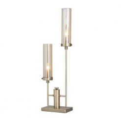 33 in. Silver Metal Accent Lamp by Litton Lane