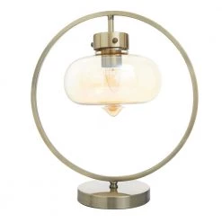 15 in. Gold Contemporary Metal Accent Lamps by Litton Lane