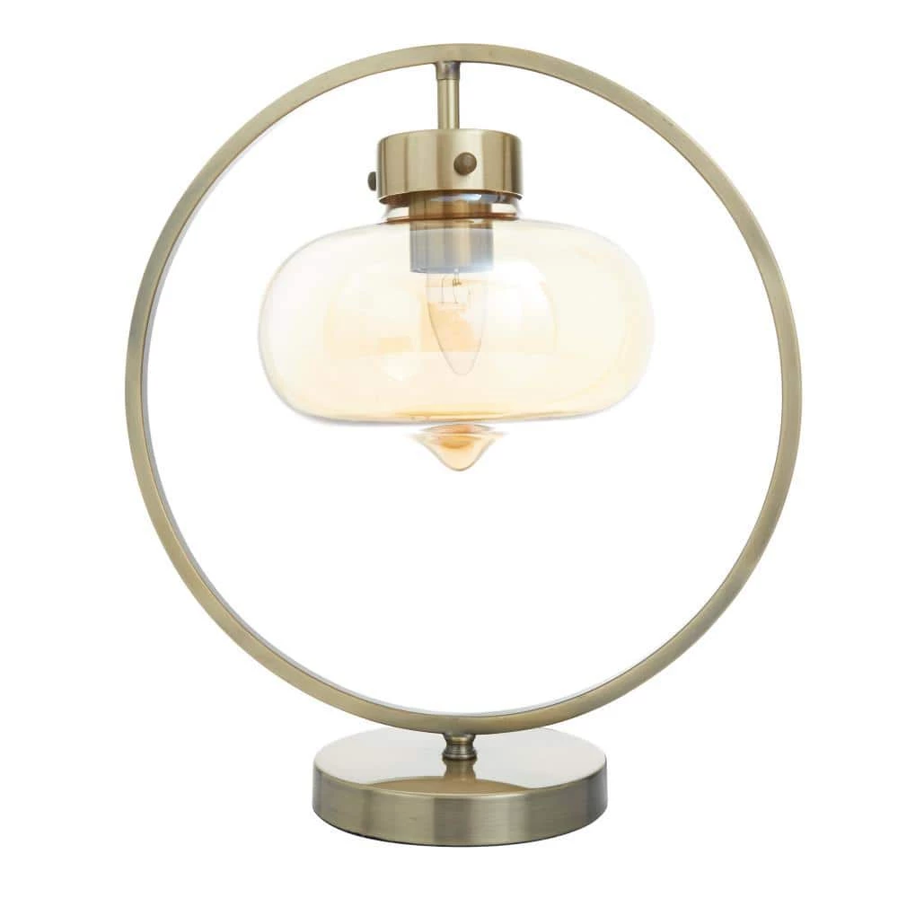 15 in. Gold Contemporary Metal Accent Lamps by Litton Lane 3 15 in. Gold Contemporary Metal Accent Lamps by Litton Lane