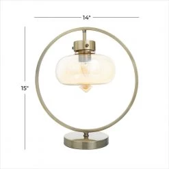 15 in. Gold Contemporary Metal Accent Lamps by Litton Lane 18 15 in. Gold Contemporary Metal Accent Lamps by Litton Lane -Litton Lane Sales gold litton lane table lamps 040786 76 1000