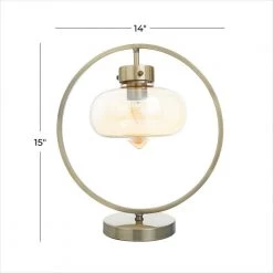 15 in. Gold Contemporary Metal Accent Lamps by Litton Lane 15 15 in. Gold Contemporary Metal Accent Lamps by Litton Lane -Litton Lane Sales gold litton lane table lamps 040786 c3 1000