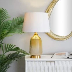 26 in. Gold Glass Glam Accent Lamp by Litton Lane 17 26 in. Gold Glass Glam Accent Lamp by Litton Lane -Litton Lane Sales gold litton lane table lamps 042685 31 1000