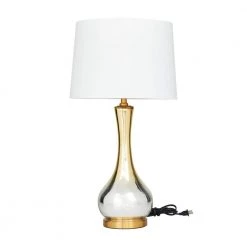 27 in. Gold Glass Glam Accent Lamp by Litton Lane