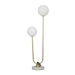 31 in. White Marble Contemporary Table Lamp by Litton Lane