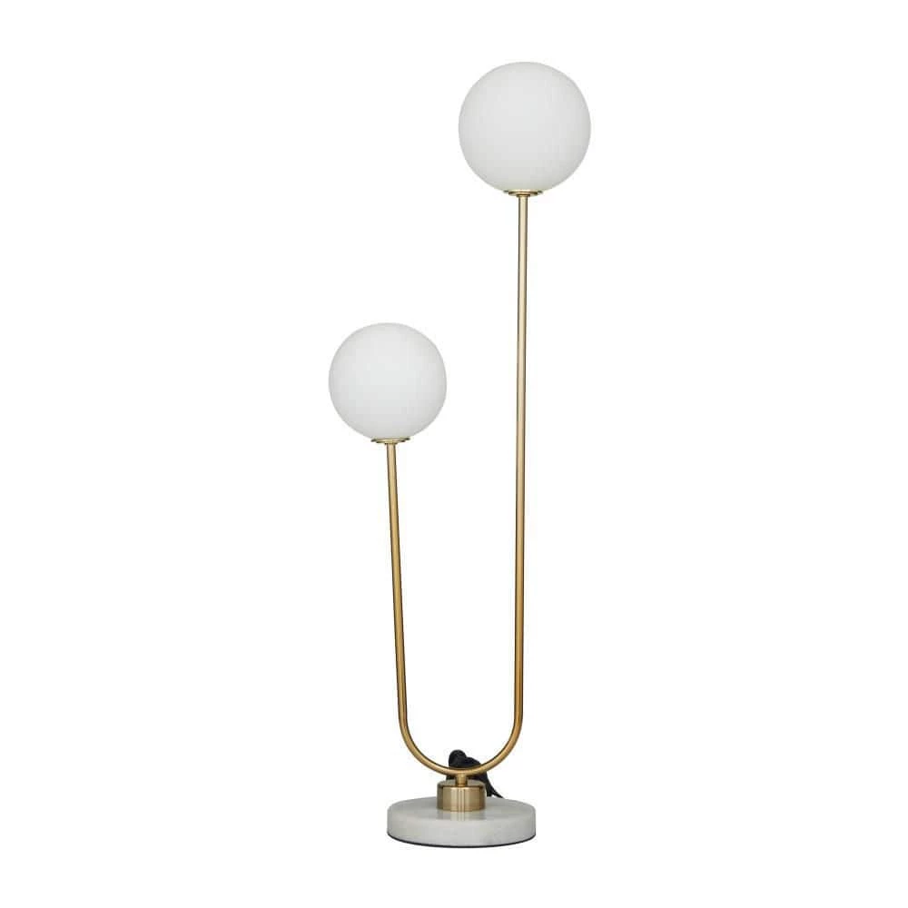 31 in. White Marble Contemporary Table Lamp by Litton Lane 3 31 in. White Marble Contemporary Table Lamp by Litton Lane