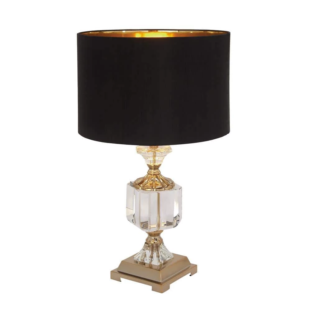 14 in. Gold Crystal Table Lamp by Litton Lane 3 14 in. Gold Crystal Table Lamp by Litton Lane